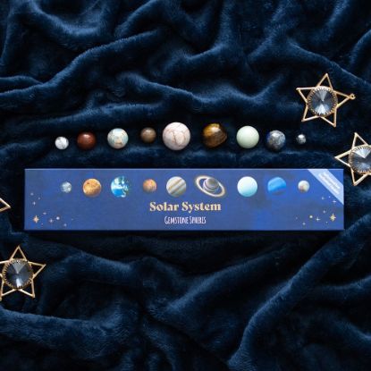 Picture of Solar System Gemstone Crystal Sphere Set 