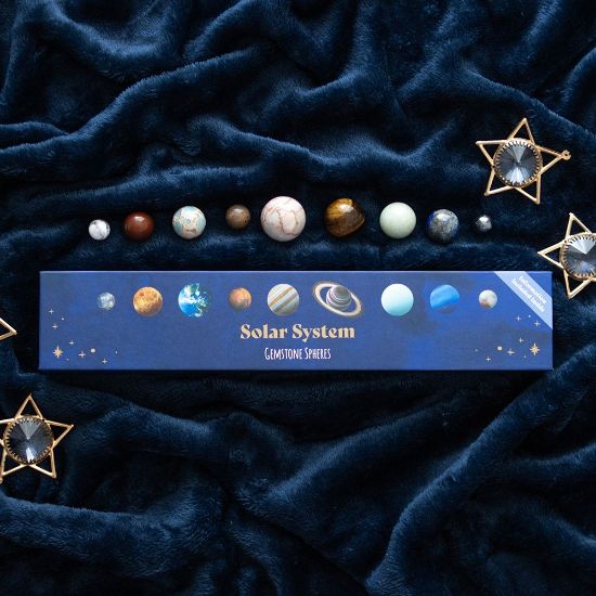 Picture of Solar System Gemstone Crystal Sphere Set 