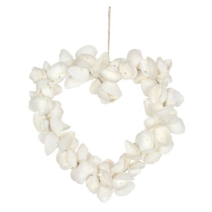 Picture of 6 Inch Clamshell Hanging Heart Decoration