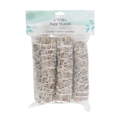 Picture of Pack of 6 15cm Medium White Sage Smudge Stick Wands