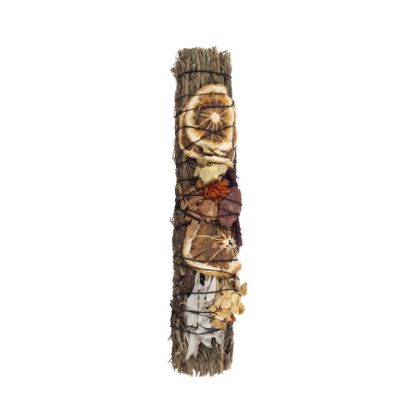 Picture of 9in Ritual Wand Smudge Stick with Rosemary, Palo Santo and Red Jasper