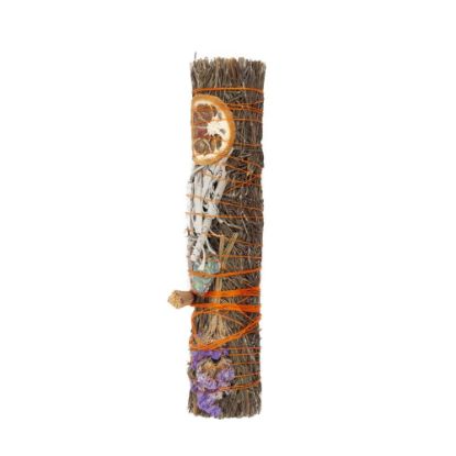 Picture of 9in Ritual Wand Smudge Stick with Rosemary, Palo Santo and Aventurine