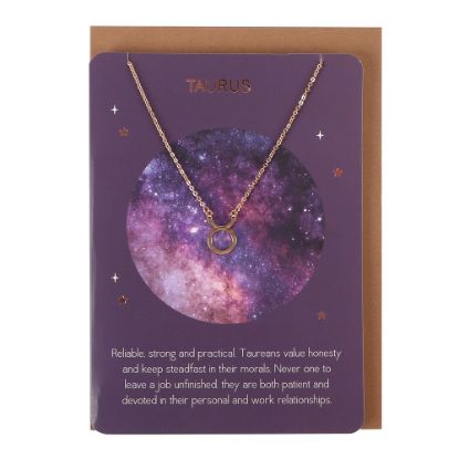 Picture of Taurus Zodiac Necklace Card