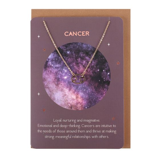 Picture of Cancer Zodiac Necklace Card