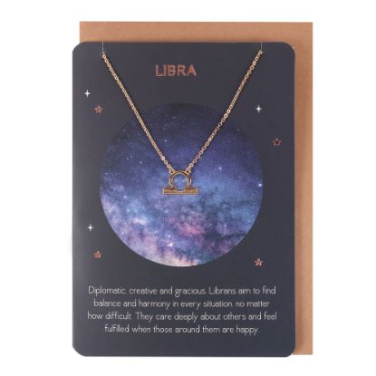 Picture of Libra Zodiac Necklace Card