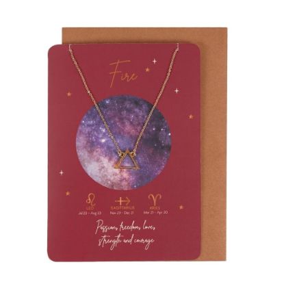 Picture of Fire Element Zodiac Necklace Card