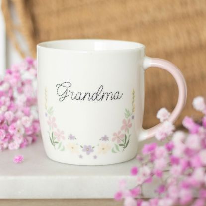 Picture of Grandma Pastel Floral Mug