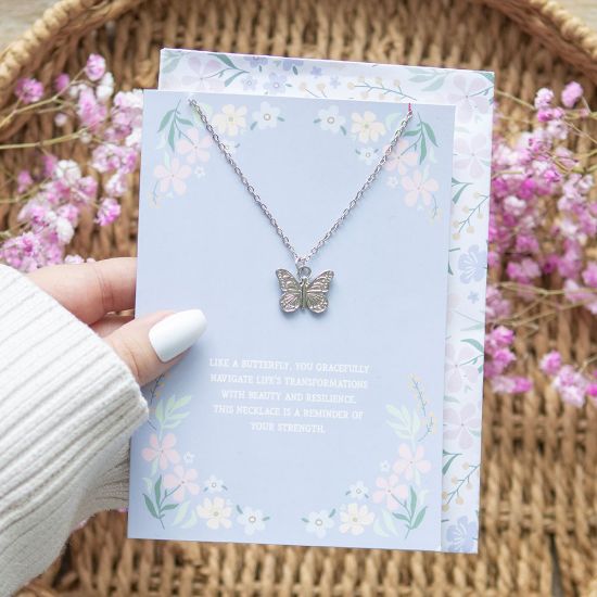 Picture of Butterfly Necklace on Greeting Card