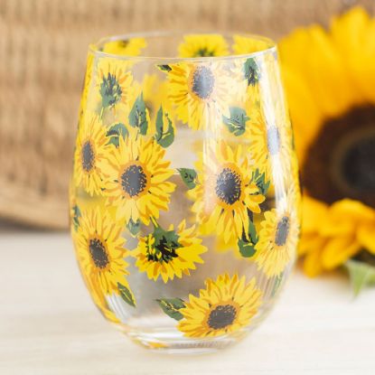 Picture of Sunflower Print Stemless Glass