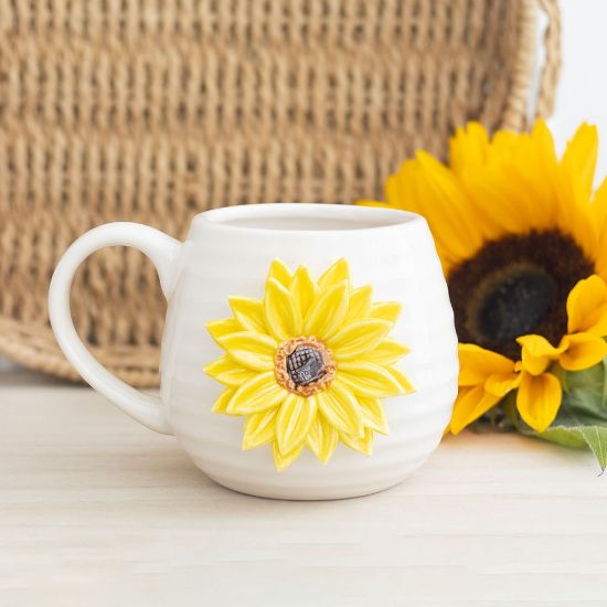 Picture of Hello Sunshine Rounded Mug with 3D Sunflower