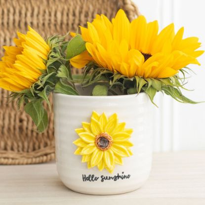 Picture of Hello Sunshine Plant Pot with 3D Sunflower