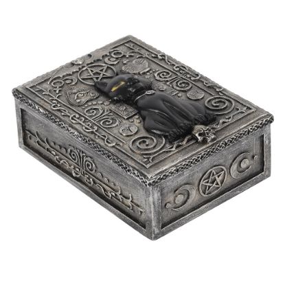 Picture of Gothic Black Cat Resin Storage Box