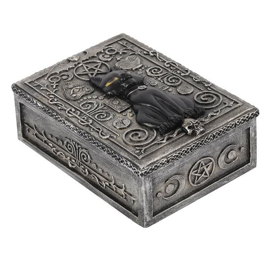 Picture of Gothic Black Cat Resin Storage Box