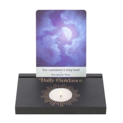Picture of Black Daily Guidance Tarot Card Stand Tealight Holder