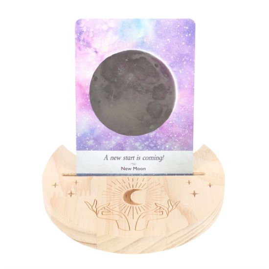 Picture of Natural Mystical Hands Crescent Moon Tarot Card Stand