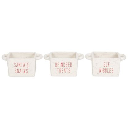 Picture of Set of 3 Ceramic Christmas Snack Bowls