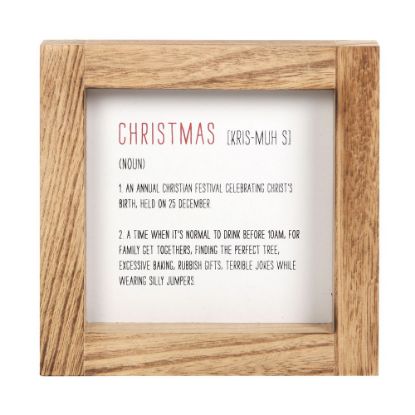 Picture of Christmas Definition Wooden Sign