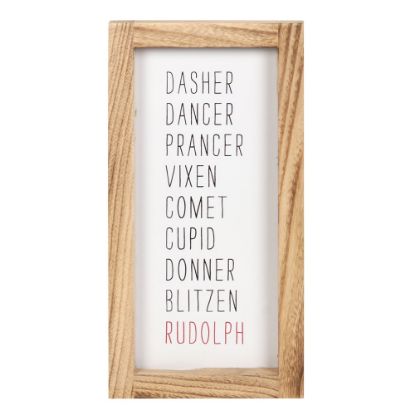 Picture of Reindeer Names Wooden Sign