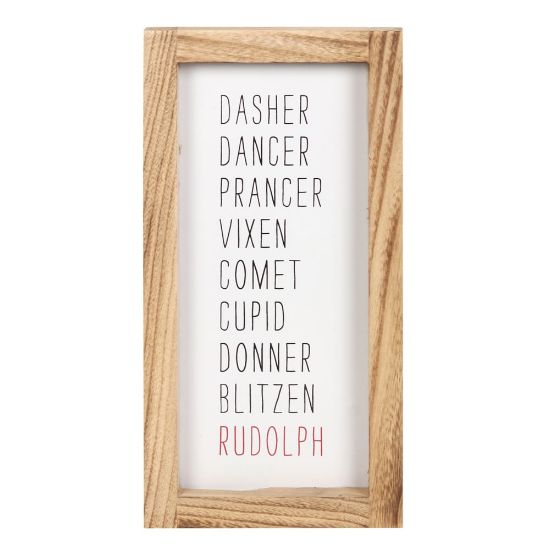Picture of Reindeer Names Wooden Sign