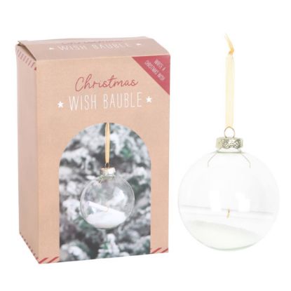 Picture of Christmas Wish Hanging Glass Bauble 