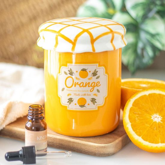 Picture of Orange Marmalade Jar Oil Burner and Wax Warmer