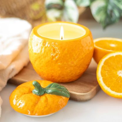 Picture of Orange Shaped Candle Jar