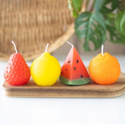 Picture of Set of 4 Fruit Shaped Candles