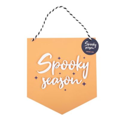 Picture of Orange Spooky Season Hanging Sign