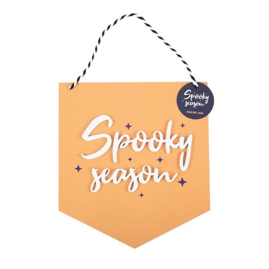 Picture of Orange Spooky Season Hanging Sign