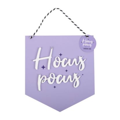 Picture of Purple Hocus Pocus Hanging Sign