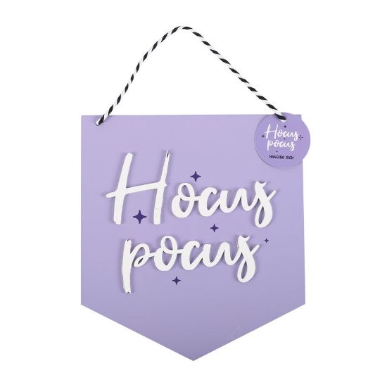 Picture of Purple Hocus Pocus Hanging Sign
