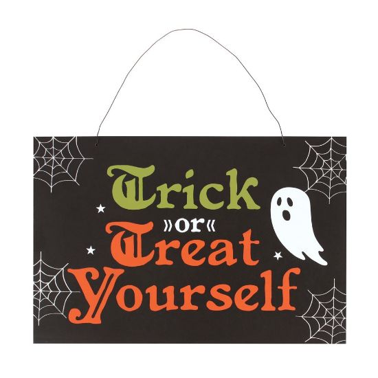 Picture of Trick or Treat Yourself Hanging Sign