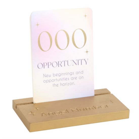 Picture of Angel Number Affirmation Cards with Wooden Stand