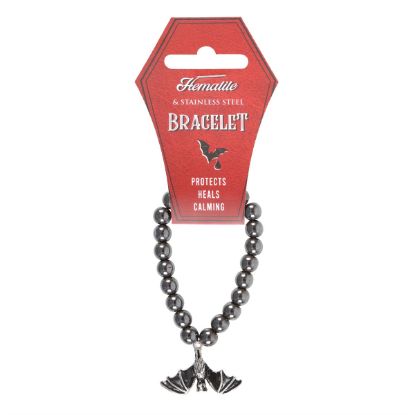 Picture of Hanging Bat Hematite Charm Bracelet
