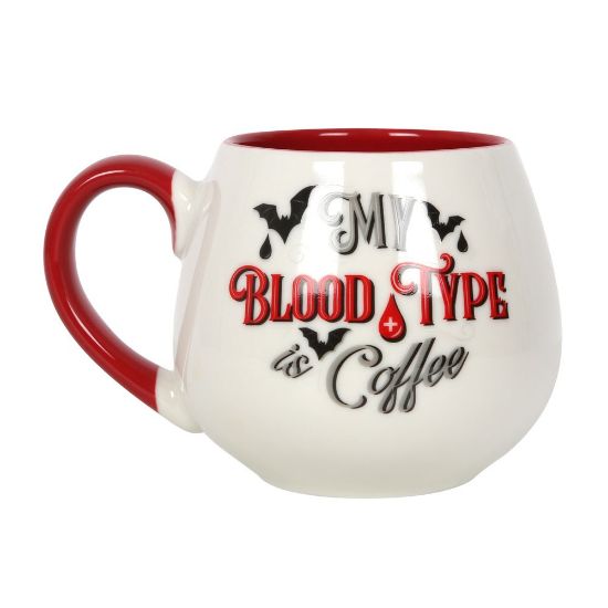 Picture of My Blood Type is Coffee Rounded Mug