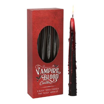 Picture of Set of 8 Vampire Blood Taper Candles