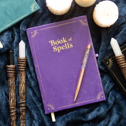 Picture of Book of Spells Journal with Amethyst Crystal Pen