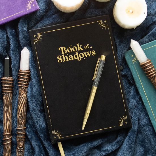 Picture of Book of Shadows Journal with Black Obsidian Crystal Pen