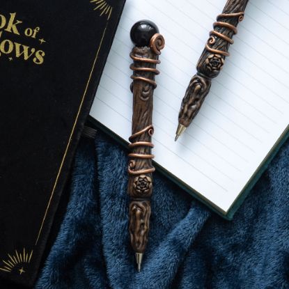 Picture of Protection Black Obsidian Crystal Wand Pen