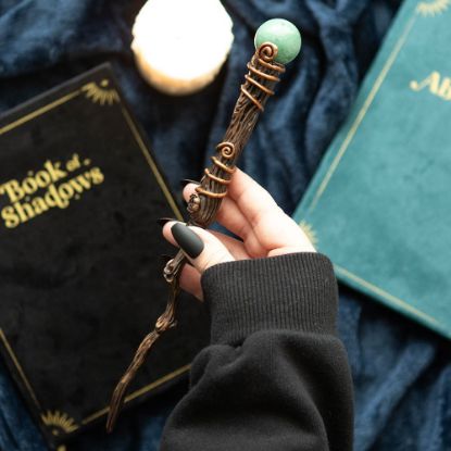 Picture of Abundance Green Aventurine Crystal Wand with Pouch