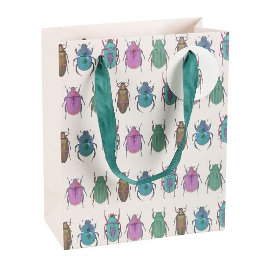 Picture of 23cm Medium Beetle Print Gift Bag