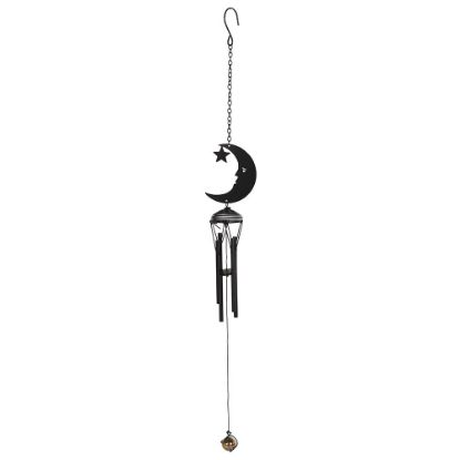 Picture of Black Crescent Moon Cutout Windchime