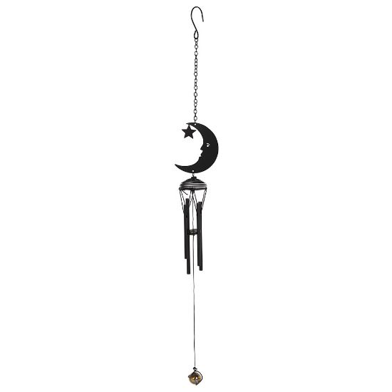 Picture of Black Crescent Moon Cutout Windchime