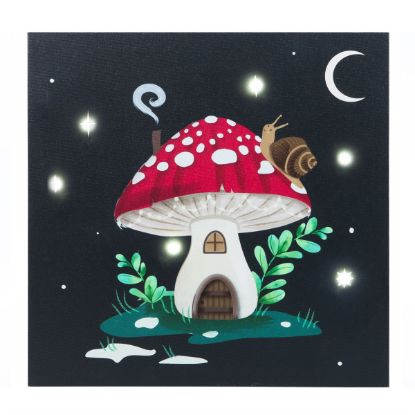 Picture of Gnome Sweet Gnome Light Up Canvas Plaque