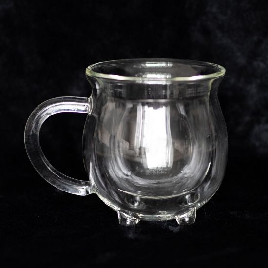 Picture of Clear Double Walled Glass Cauldron Mug