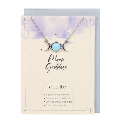 Picture of Opalite Triple Moon Necklace Card