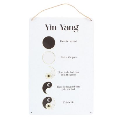 Picture of 30cm Yin Yang Hanging Metal Sign