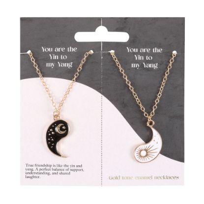 Picture of Pair of Yin Yang Best Friend Pendant Necklaces