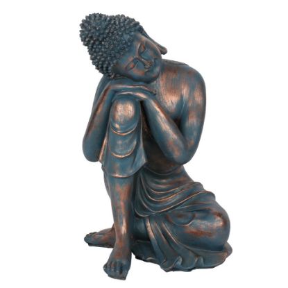 Picture of Blue Hands on Knee Buddha