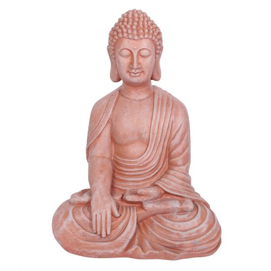 Picture of  Terracotta Effect 52cm Sitting Garden Buddha